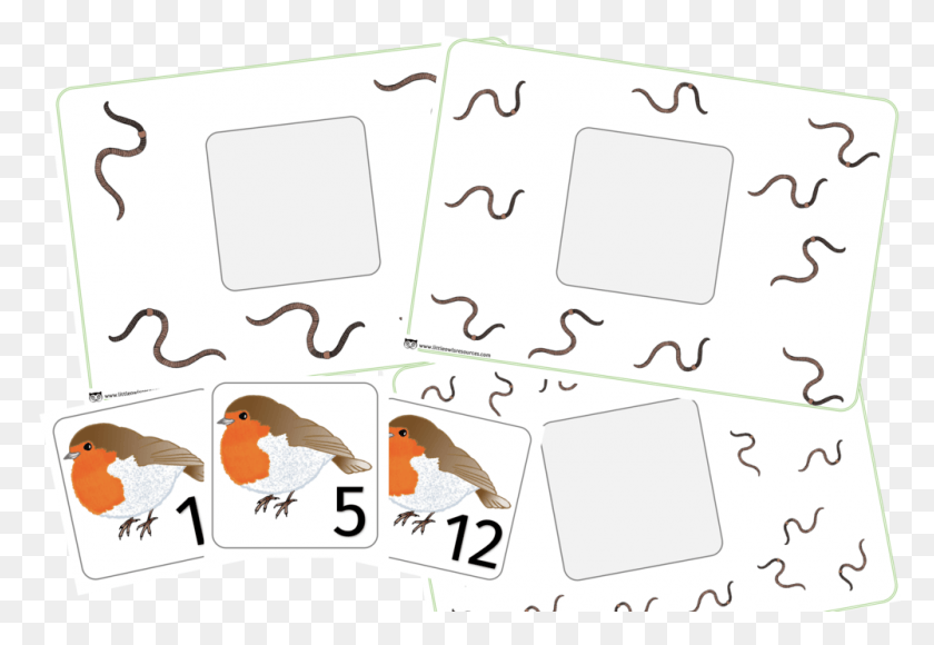 1000x667 Free Winter Robin Number Worms Printable Early Yearsey, Bird, Animal, Word HD PNG Download