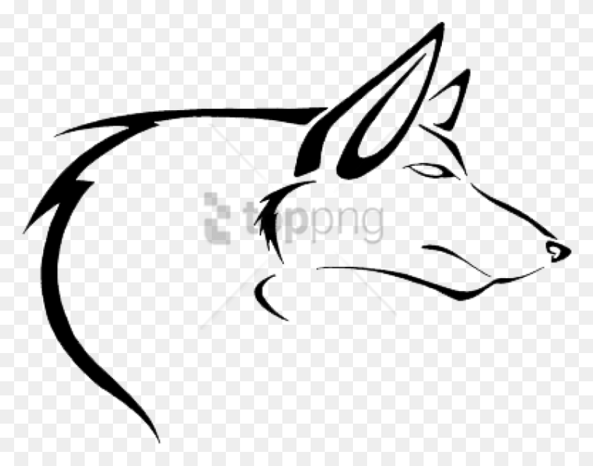 822x633 Png Волк Татуировка Простое Изображение С Прозрачным Дизайном Татуировки Волка, Лук, Животное, На Открытом Воздухе Png Скачать