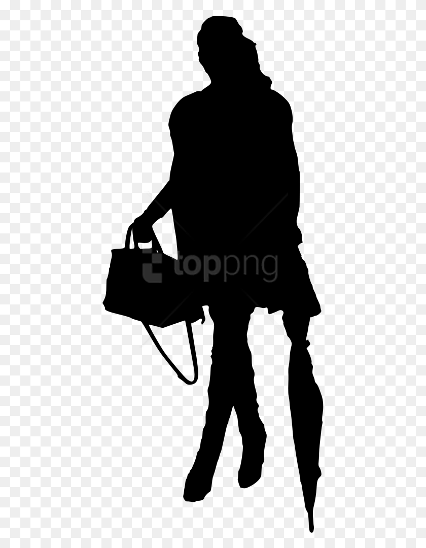 437x1020 Free Woman Silhouette Silhouette, Text, Alphabet, Arrow HD PNG Download