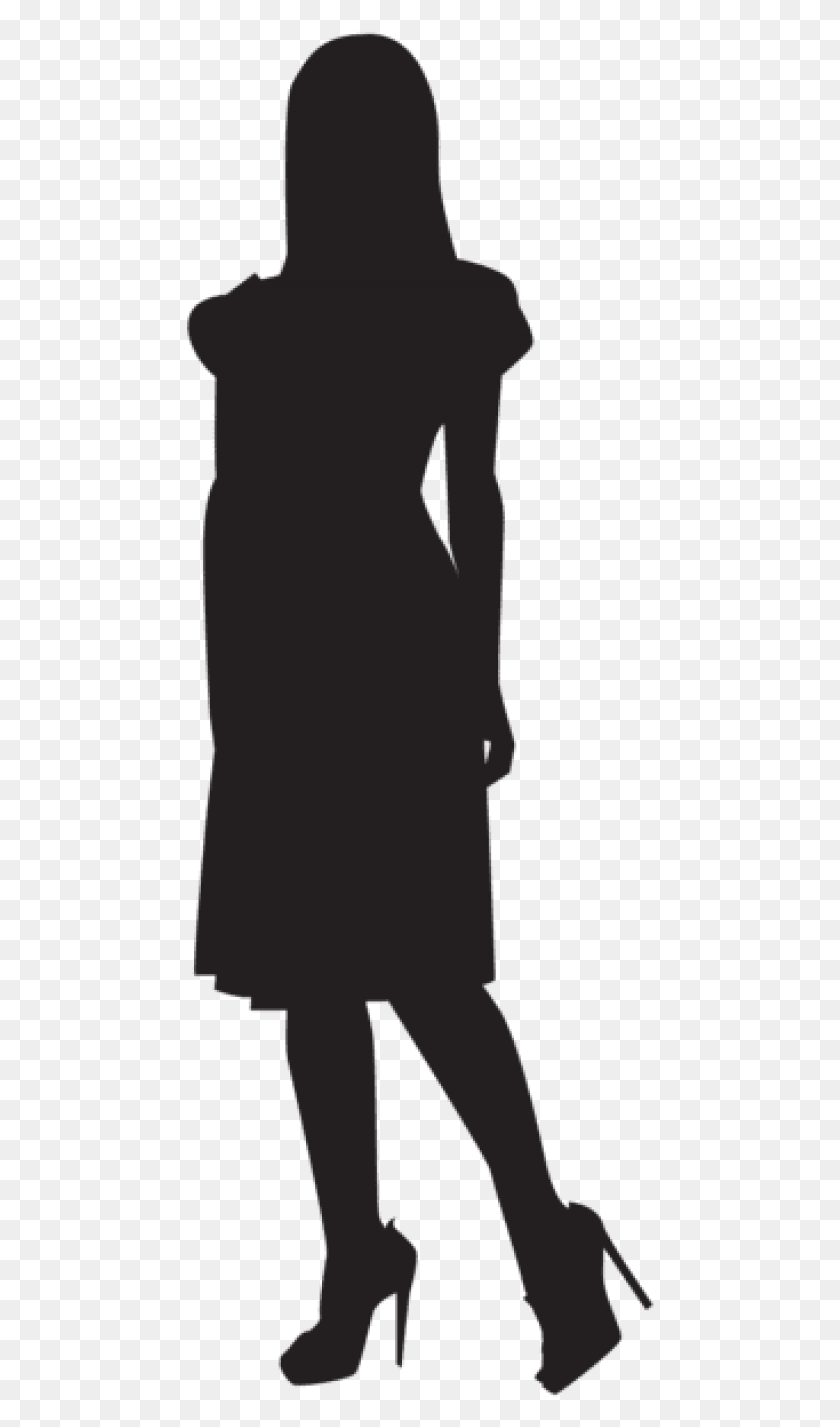 468x1367 Free Woman Silhouette Silhouette Of A Woman, Clothing, Apparel, Sleeve HD PNG Download