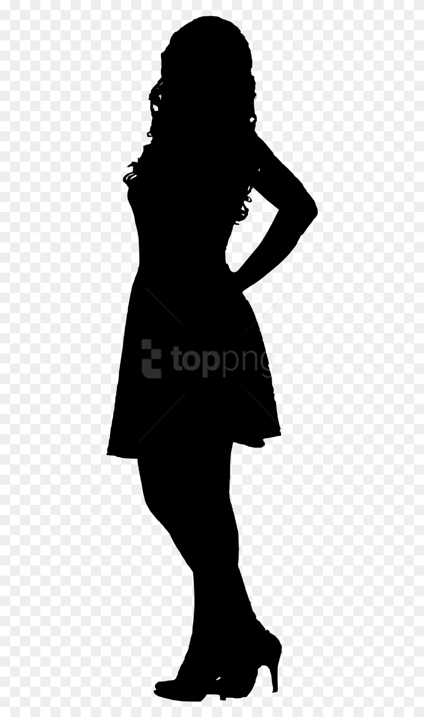 421x1360 Free Woman Silhouette Woman Black Silhouette, Texto, Símbolo, Número Hd Png