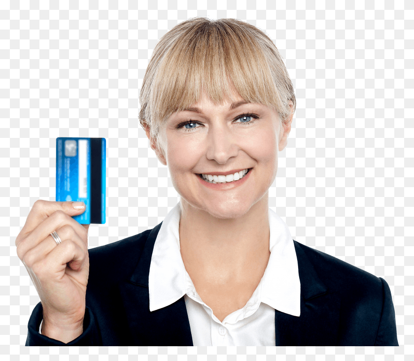 3576x3090 Free Women Holding Credit Card Images HD PNG Download