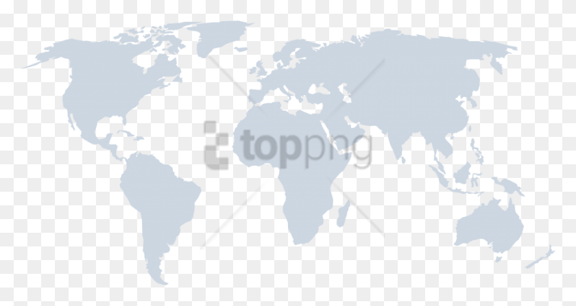 850x422 Free World Map Image With Transparent Background World Map, Map, Diagram, Plot HD PNG Download