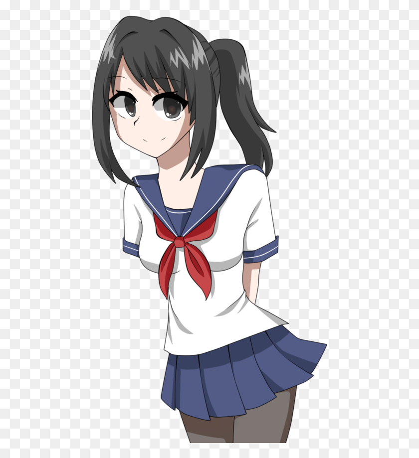 475x859 Free Yandere Simulator Anime Clipart Yandere Cute Anime Yandere Chan, Sailor Suit, Person, Human HD PNG Download