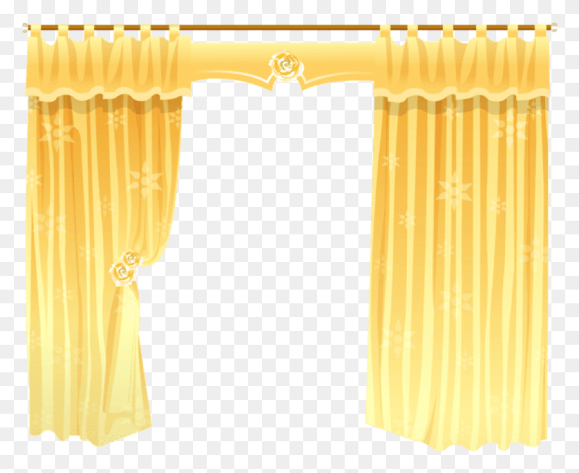 819x658 Free Yellow Curtains Transparent Images Transparent Mveis E Objetos Da Casa, Gate, Building, Architecture HD PNG Download
