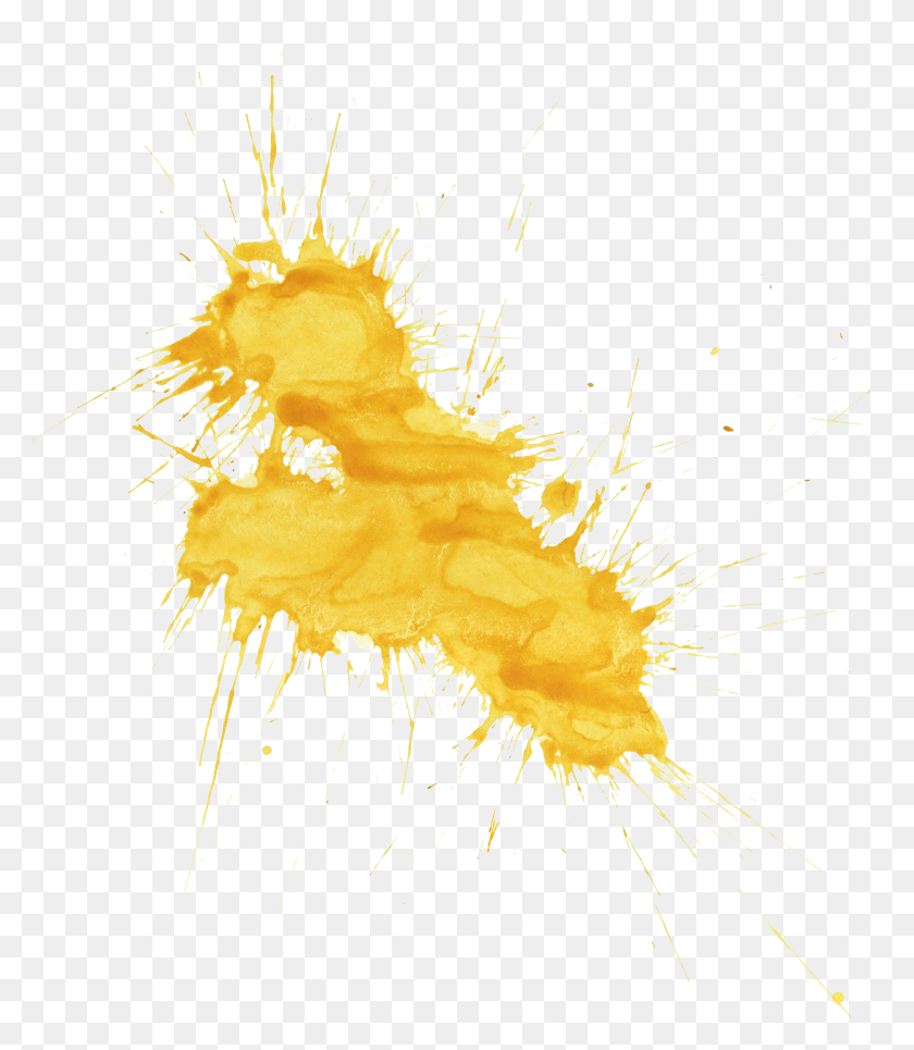 1870x2172 Free Yellow Paint Splatter, Graphics, Nature HD PNG Download