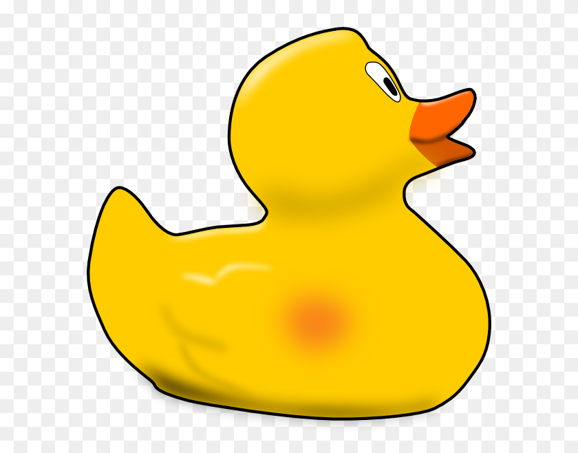 588x598 Free Yellow Rubber Duck Dromgbp Top Clipart Rubber Duck Clipart, Bird, Animal, Text HD PNG Download