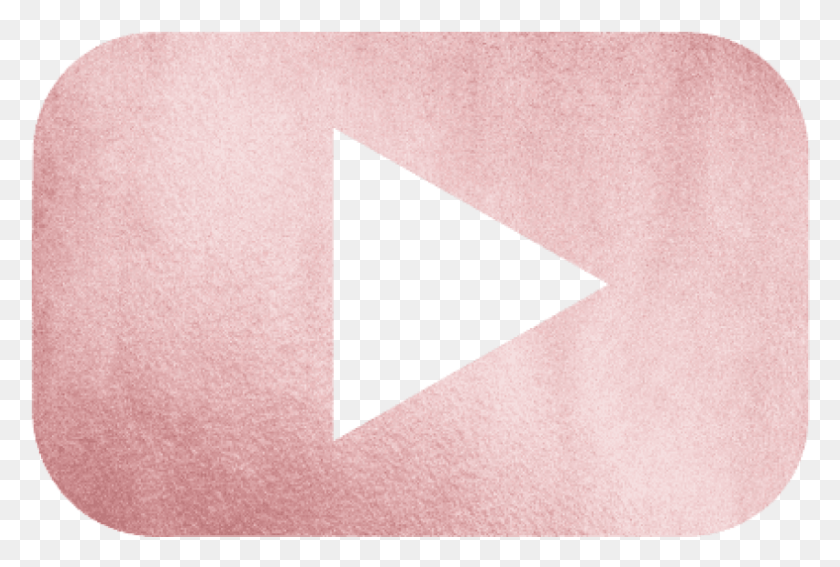 850x553 Descargar Png Icono De Youtube Transparente Rosa Papel De Construcción, Triángulo, Alfombra, Textura Hd Png