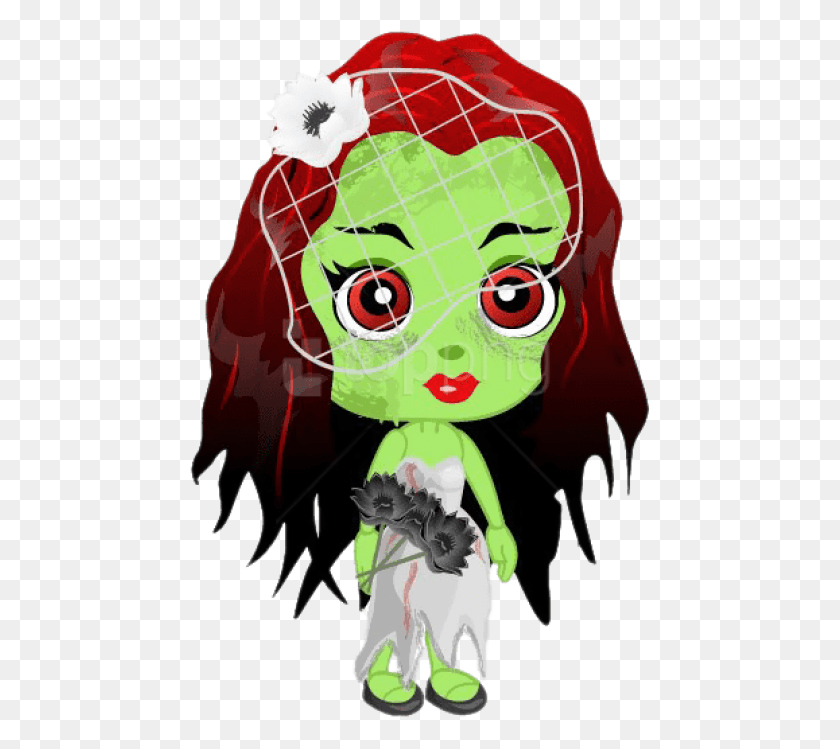 463x689 Free Zombie Girl Girl Zombie Clip Art, Plant, Face, Flower HD PNG Download