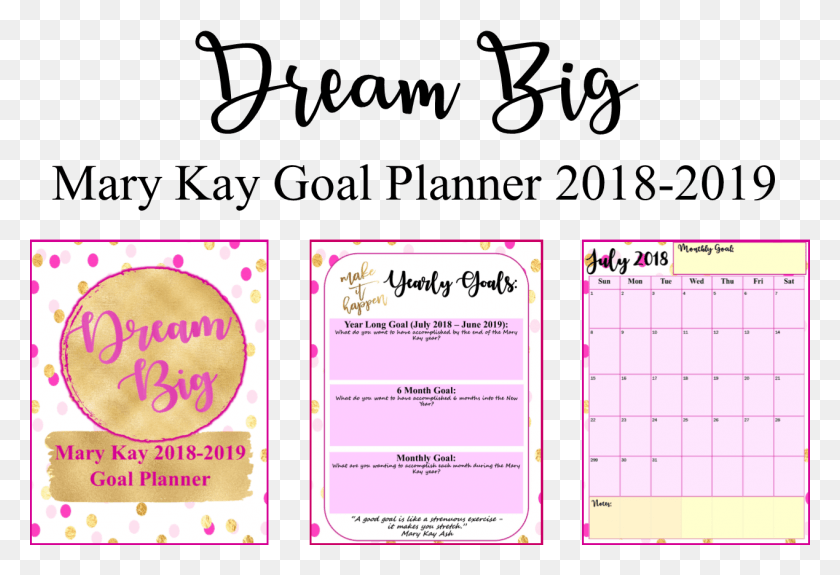 1269x838 Freebie Editable Mary Kay Dream Big Planner For Calligraphy, Text, Paper, Calendar HD PNG Download