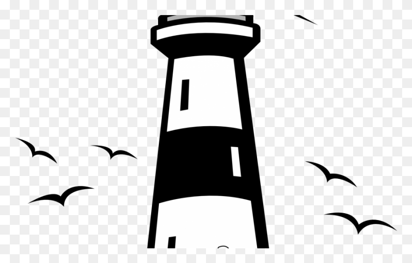 889x545 Freentable Black Art Clipart Coloring Pages Lighthouse Lighthouse Clipart, Architecture, Building, Tower HD PNG Download