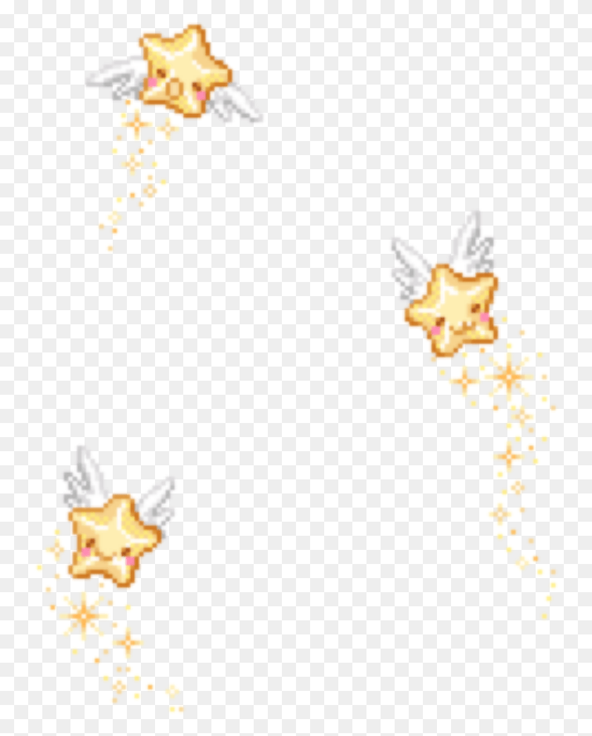 746x984 Freetoedit Cute Kawaii Pixel Pastel Star Kawaii Pixel Transparent, Огонь, Растение, Попкорн Png Скачать
