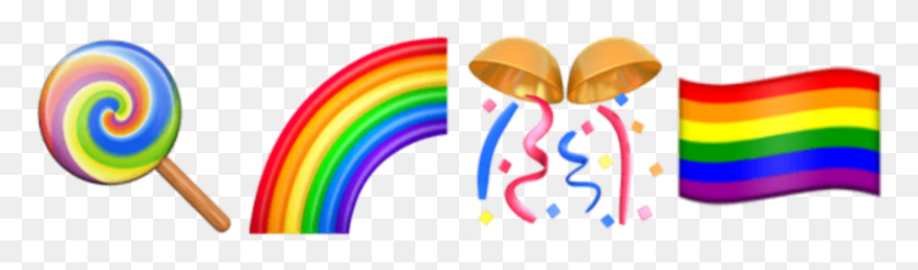 796x191 Freetoedit Edit Emoji Apple Ios Iphone Rainbow Graphic Design, Animal, Light HD PNG Download