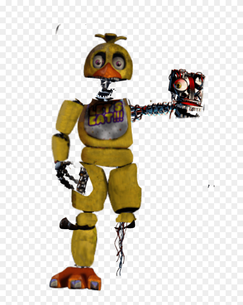 649x991 Freetoedit Ghast Chica Full Body Old Chica, Robot, Toy HD PNG Download