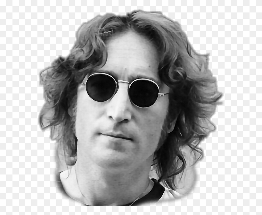 598x630 Descargar Png Freetoedit John Lennon John Lennon Con Gafas, Gafas De Sol, Accesorios, Accesorio Hd Png