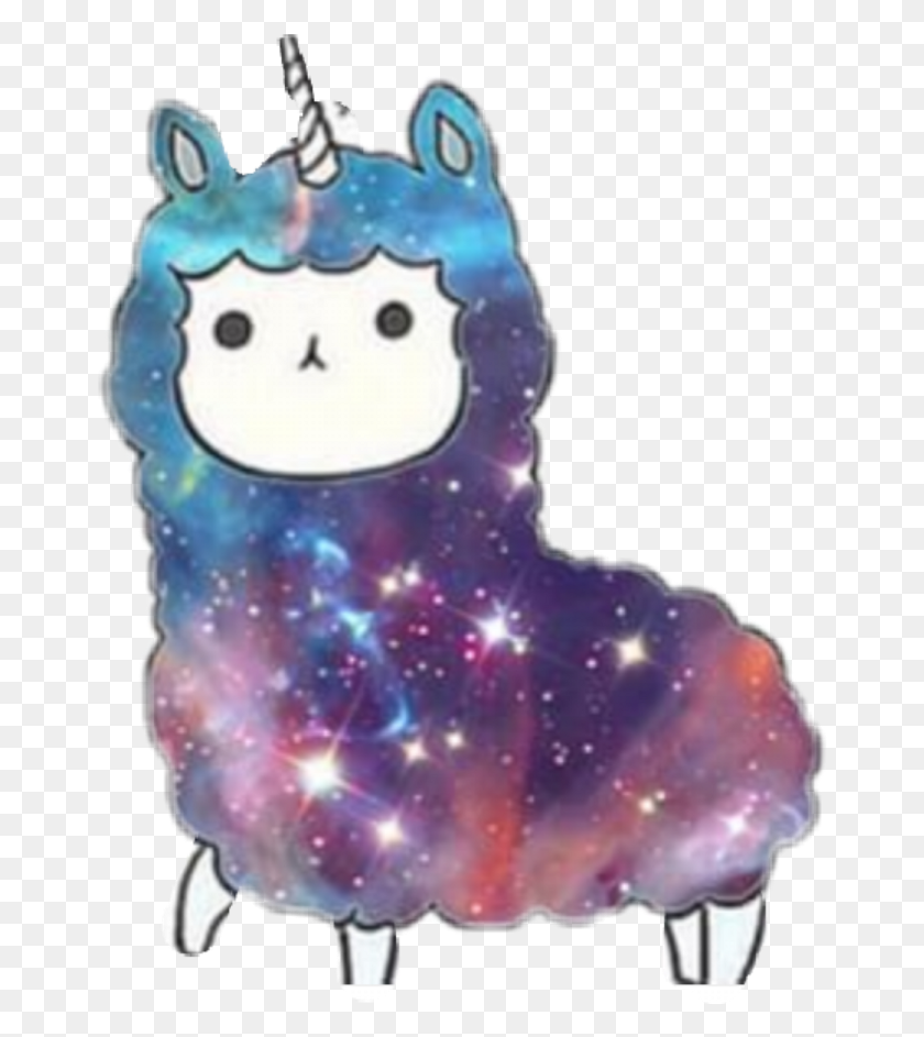 664x883 Freetoedit Llamacorn Kawaii Llama Unicorn Galaxy, Nature, Outdoors, Snowman Hd Png Descargar
