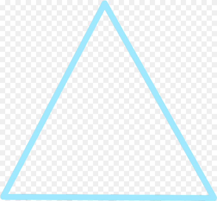 891x823 Freetoedit Neon Triangle Blue Glow Frame Border Triangle Transparent PNG