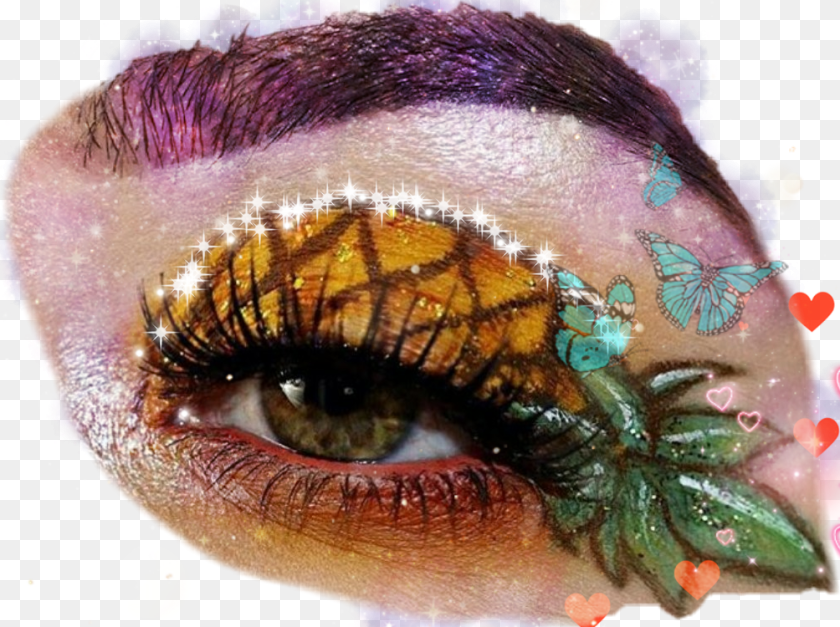 Freetoedit Scpineapple Pineapple Eye Shadow, Person, Head, Face Clipart PNG