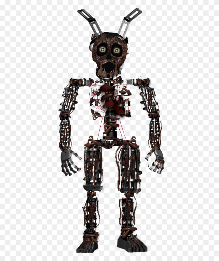 424x940 Freetoedit Springtrap Endoskeleton Fnaf Endoskeleton Springtrap Después Del Fuego, Robot Hd Png