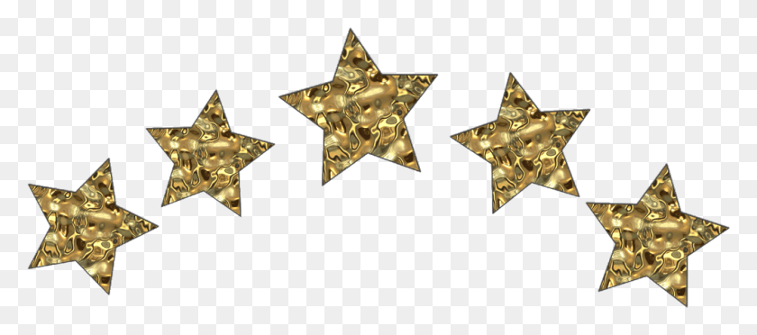 1007x404 Freetoedit Stars Star Crown Goldstars Freetoedit Triangle, Star Symbol, Symbol, Gold HD PNG Download