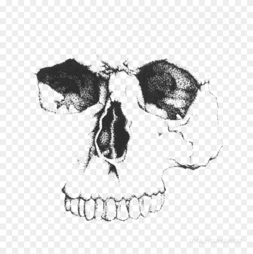 1024x1026 Freetoedit White Skull Face Blackandwhite Clipart Skull Hamlet Black And White, Symbol, Stencil, Emblem HD PNG Download
