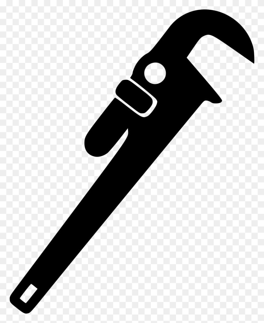 790x980 Freeuse Adjustable Masonry Tool Svg Icon Free Black And White Plumbing Tools Clipart, Hammer, Axe, Can Opener HD PNG Download