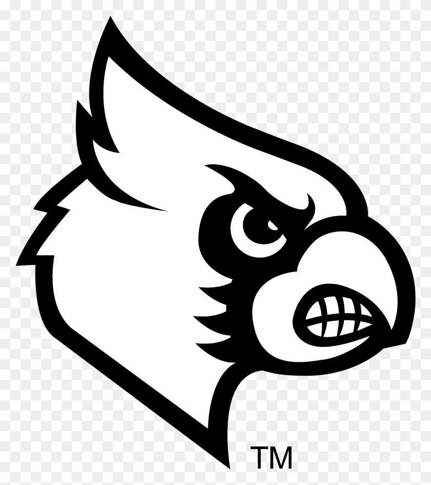 1931x2191 Freeuse Cardinal Svg Black And White Louisville Cardinals Logo, Stencil, Axe, Tool HD PNG Download