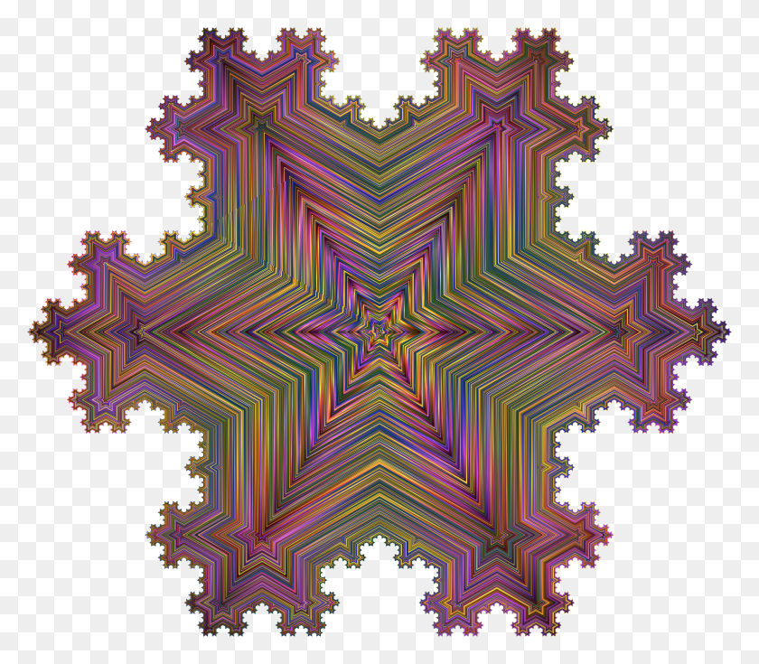 2316x2006 Freeuse L System Chromatic Icons Free Koch Snowflake Colour HD PNG Download