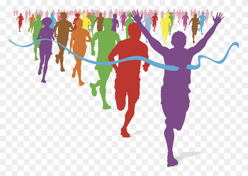 2291x1579 Freeuse The Color Run Fun Racing Clip Art Running Race, Person, Human, Hand HD PNG Download