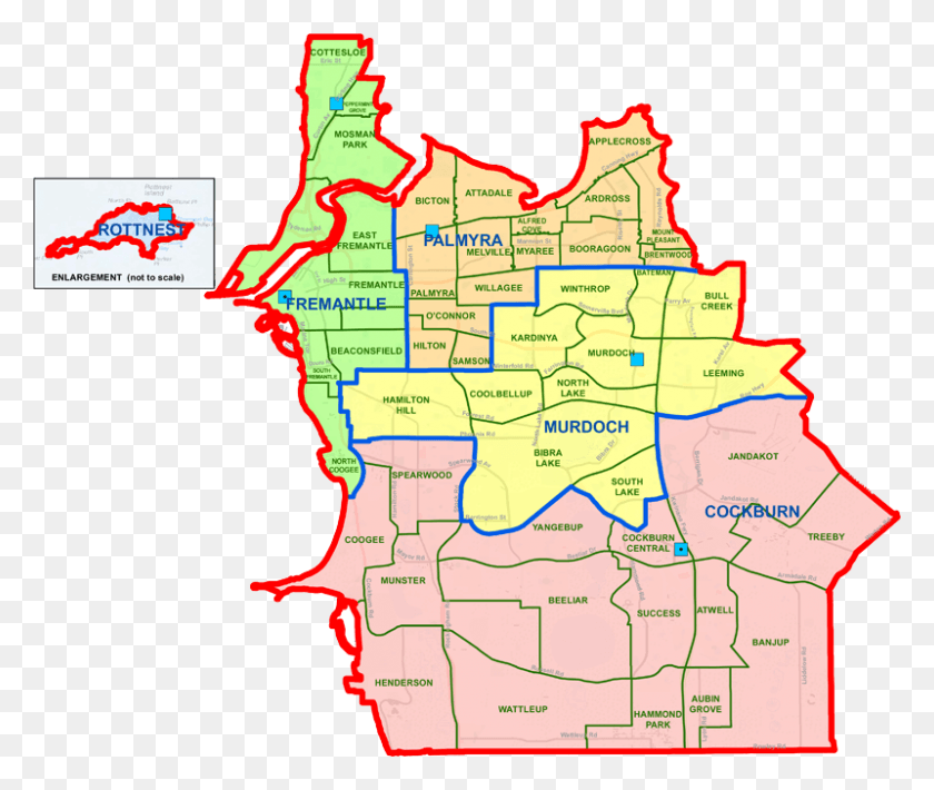 800x667 Fremantle District Map Map, Diagram, Plot, Atlas HD PNG Download