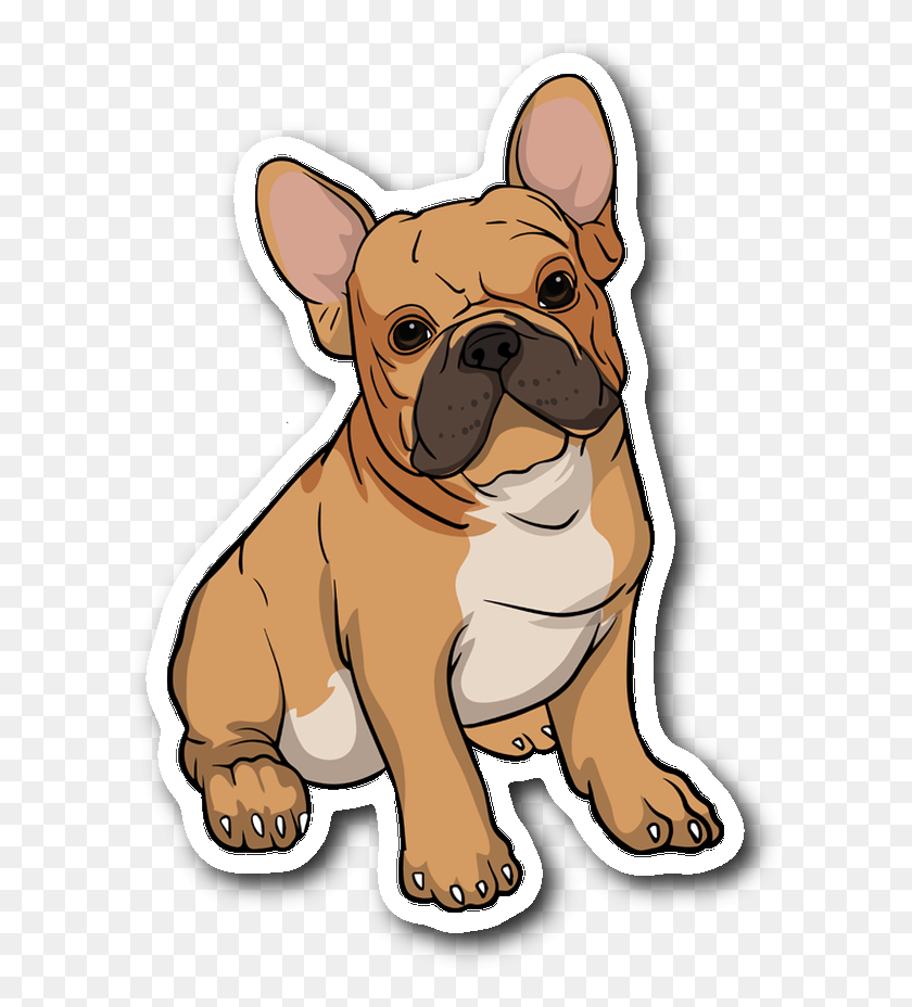 607x868 French Bulldog Sticker Funny Gift For Cute Dog Lovers French Bulldog, Bulldog, Dog, Pet HD PNG Download