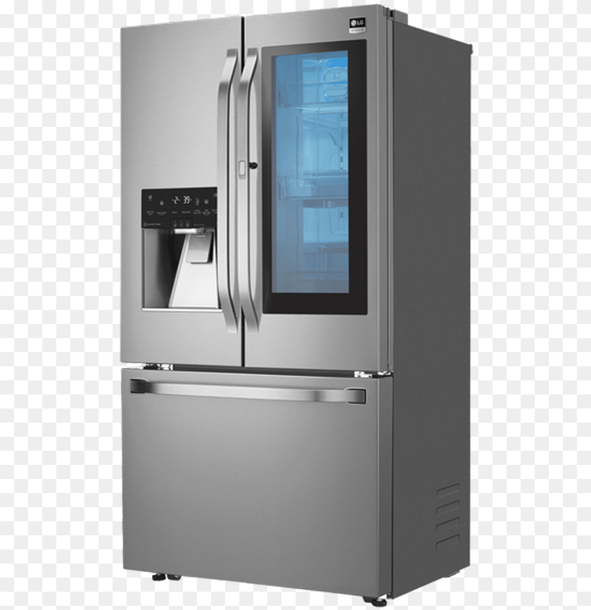505x866 French Door Refrigerator Lsfxc2496s 36in Wi Fi Counter Refrigerator, Appliance, Device, Electrical Device Clipart PNG