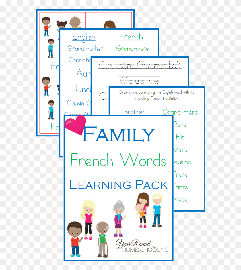 592x878 French Family Words Homeschooling, Advertisement, Poster, Flyer HD PNG Download