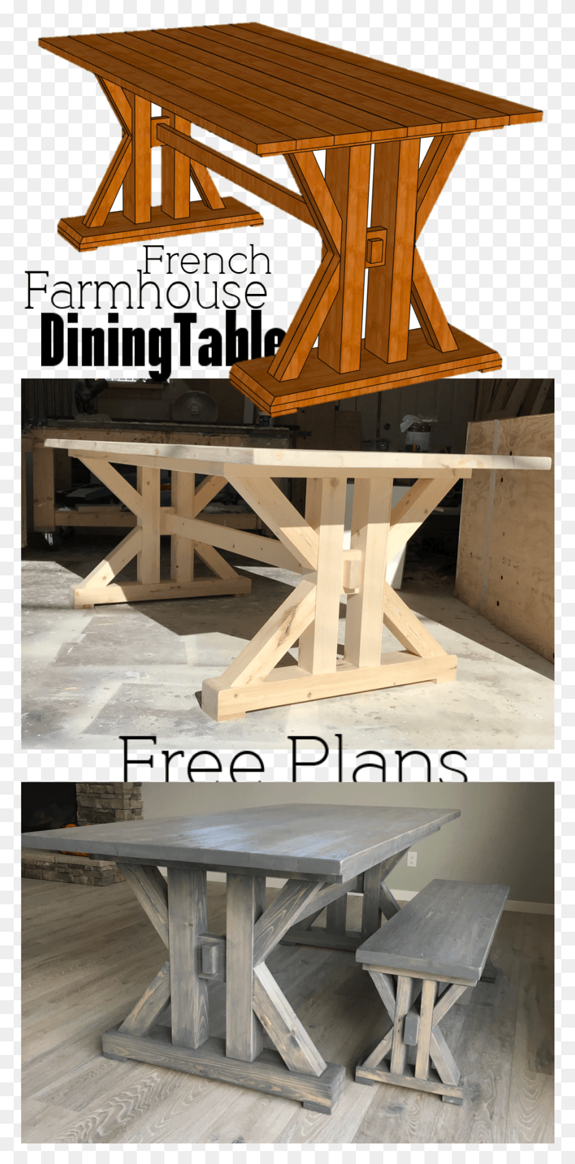 903x1898 French Farmhouse Dining Table Free Plans For The Home Dining Room, Wood, Plywood, Hardwood HD PNG Download