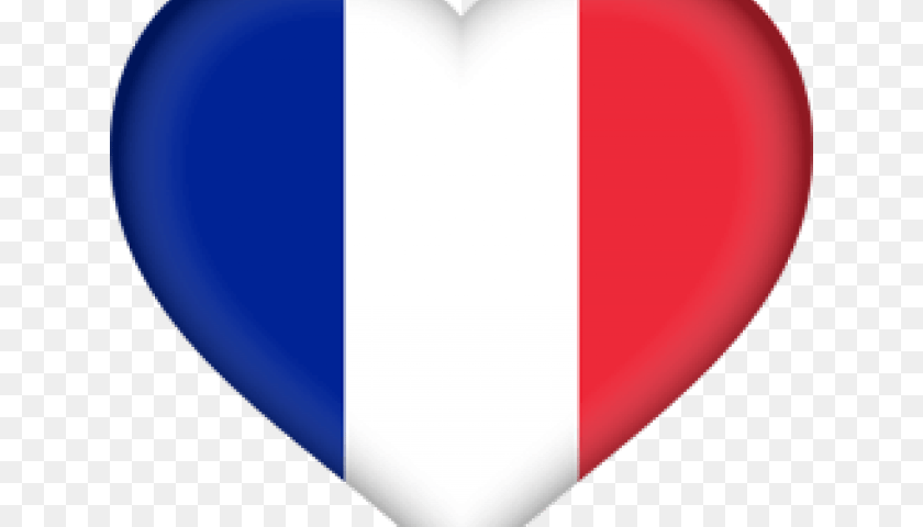 French Flag Emoji Heart, Balloon Transparent PNG