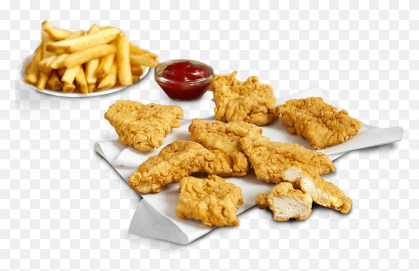 1166x724 French Fries, Fried Chicken, Food, Nuggets HD PNG Download