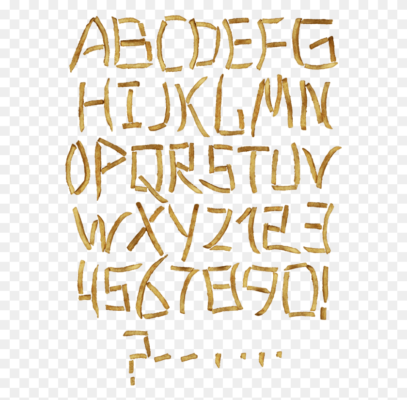 573x765 French Fries Font, Text, Alphabet, Handwriting HD PNG Download