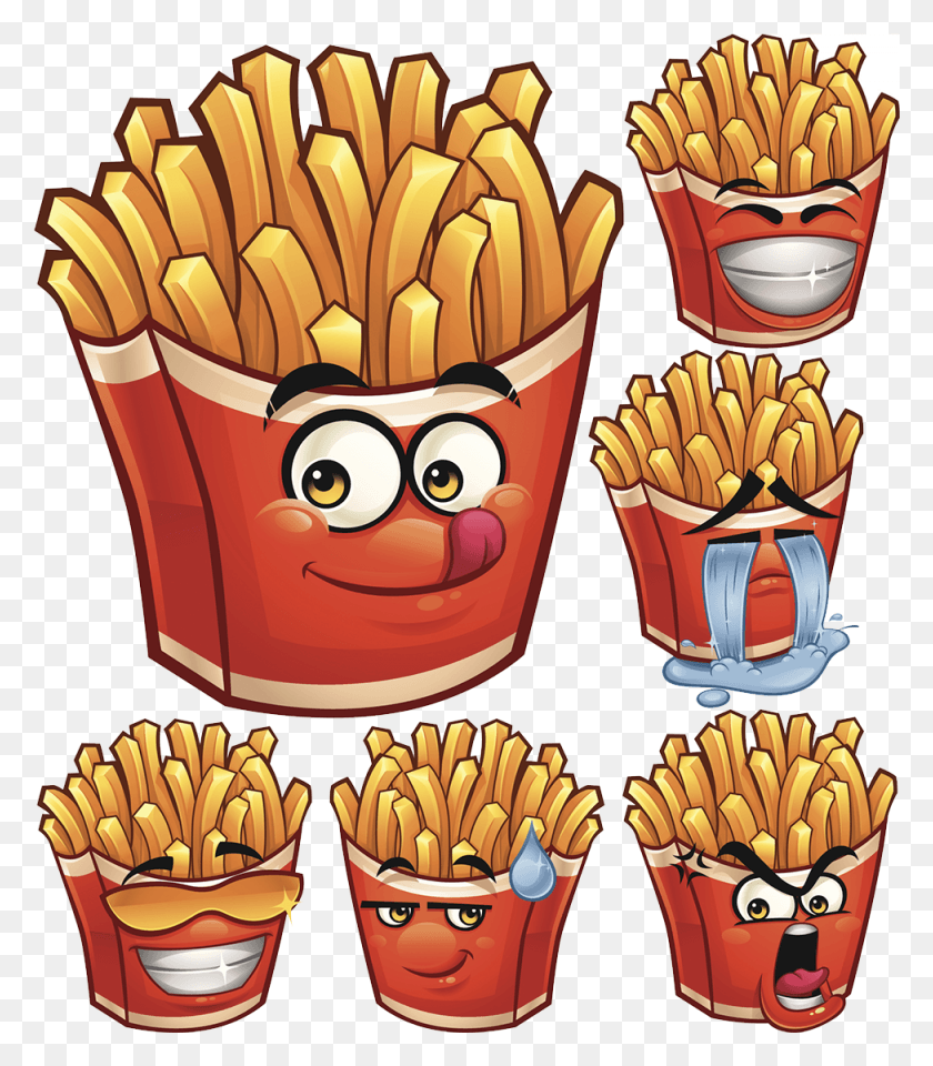 975x1126 French Hamburger Fast Food French Fries For Cartoon, Fries, Food, Snack HD PNG Download