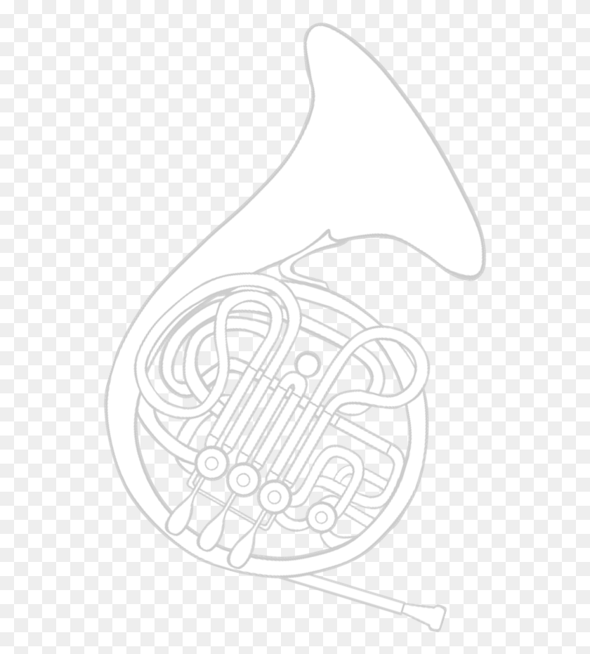 548x871 French Horn Logo White French Horn Logo, French Horn, Brass Section, Musical Instrument HD PNG Download