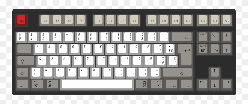 761x293 French Mac Old Style By Antilog 88 Key Iso Custom Mechanical Old Style Keyboard Keys, Computer Keyboard, Computer Hardware, Hardware HD PNG Download