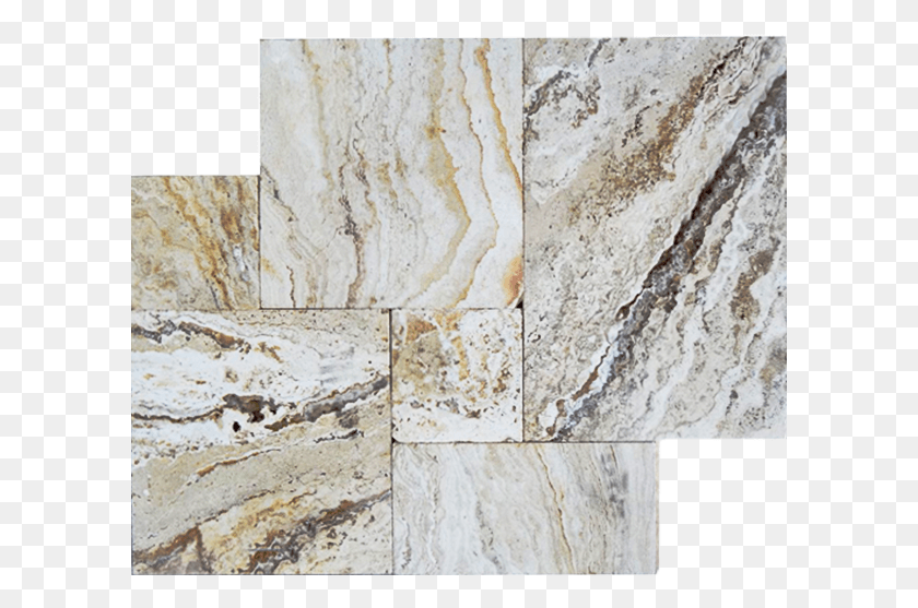 601x497 French Pattern Leonardo Paver Leonardo Pavers Travertine, Rock, Limestone, Marble HD PNG Download