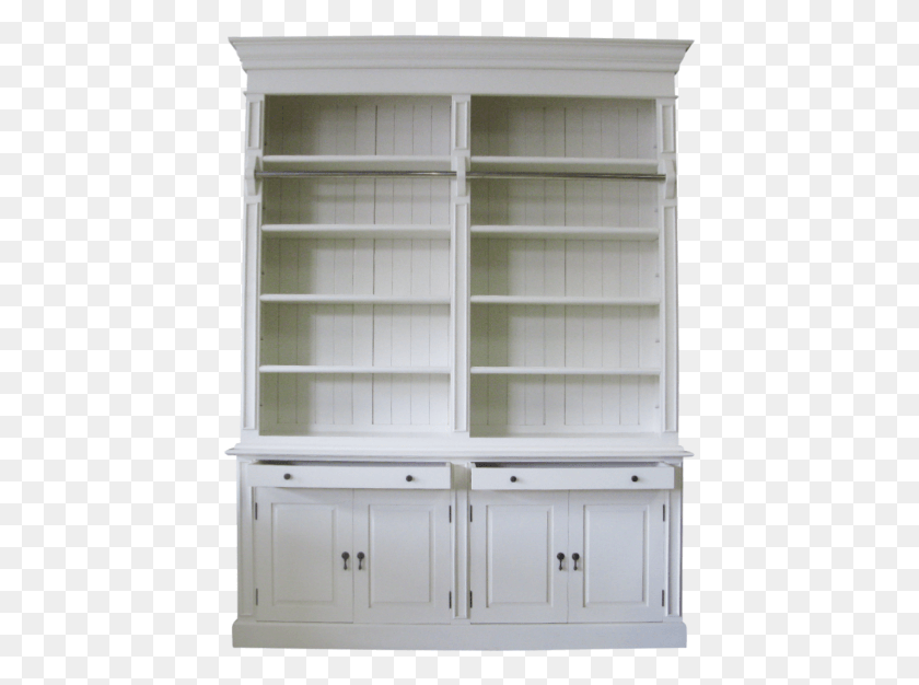433x566 French Provincial Two Bay Bookcase Hutch, Furniture, Cupboard, Closet HD PNG Download