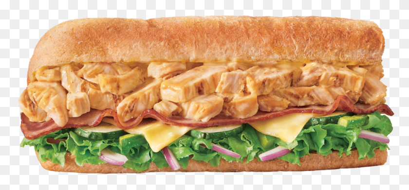 1024x435 French Style Bacon Cheese Chicken Sandwich Fast Food, Food, Burger, Plant HD PNG Download