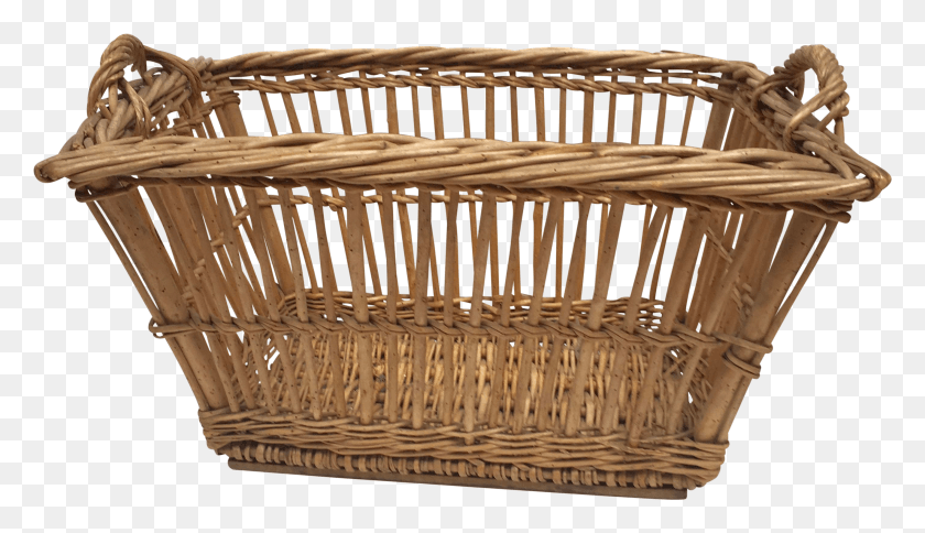 2836x1542 French Woven Wicker Laundry Basket HD PNG Download
