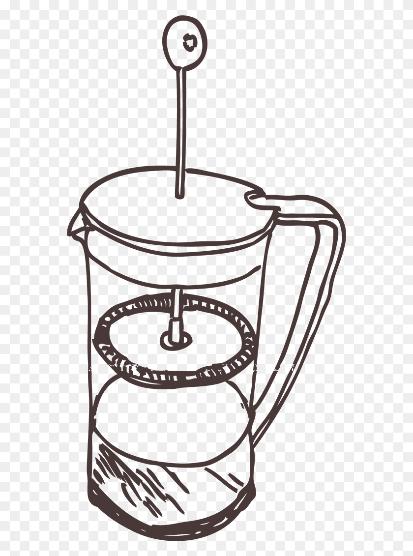 569x1071 Frenchpress Brown Small, Drum, Percussion, Musical Instrument HD PNG Download