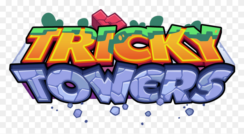 820x422 Безумный Многопользовательский Экшен В Tricky Towers Coming Illustration, Pac Man, Графика Hd Png Скачать