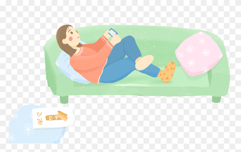 1607x967 Fresh Colorful Cartoon Fat House And Psd Couch, Furniture, Pillow, Cushion HD PNG Download