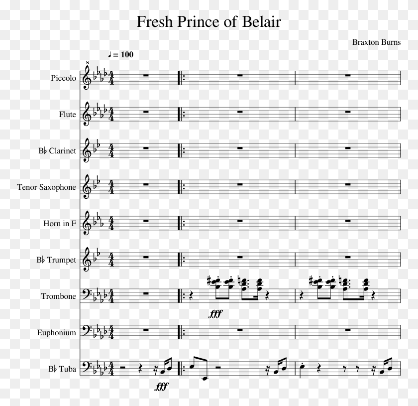 773x755 Fresh Prince Of Belair Sheet Music Composed By Braxton Forbidden Fruit J Cole Sheet Music, Gray, World Of Warcraft HD PNG Download