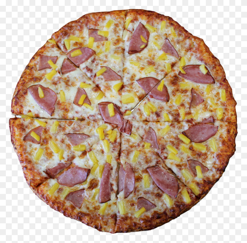 800x787 Fresh Slice Pizza Menu Hawaiian California Style Pizza, Food, Platter, Dish HD PNG Download