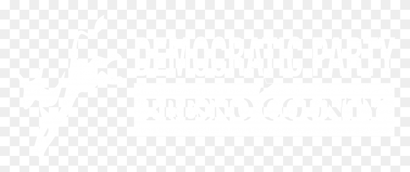 2872x1079 Descargar Png Fresno County Dems Logo Blanco Cartel, Texto, Alfabeto, Word Hd Png